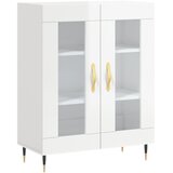  Komoda sjajna bijela 69,5x34x90 cm od konstruiranog drva | shoptok.hr