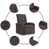  Električni naslanjač temno rjavo blago, (21824887) | Shoptok.si