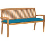  Složiva vrtna klupa s jastukom 159 cm od masovne tikovine | shoptok.hr
