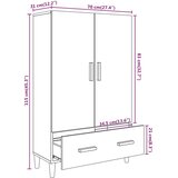  Visoka komoda boja hrasta sonome 70x31x115 cm konstruirano drvo | shoptok.hr