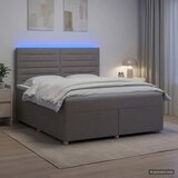  Boxspring krevet s madracem Sivosmeđa 180 x 200 cm Tkanina - Sivosmeđa 180 x 200 cm Dizajn linija | shoptok.hr