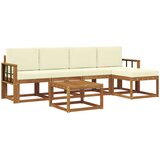  Set vanjskih sofa 6 kom. Prirodna i krem | shoptok.hr