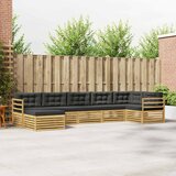  Set vanjskih sofa 7 kom. Bijela i antracit Smeđa 404 x 166,5 x 73 cm | Shoptok.si