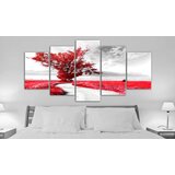  Slika - Tree near the Road (5 Parts) Red 100x50 | shoptok.hr