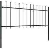  Vrtna ograda s vrhom koplja Čelik 1248 x 80 cm Crna | shoptok.hr