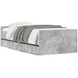 The Living Store Posteljni okvir s predali betonsko siv 75x190 cm - Posteljni Okvir, (21501133) | Shoptok.si