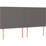 vidaXL LED posteljno vzglavje sivo 180x5x118/128 cm umetno usnje | Shoptok.si