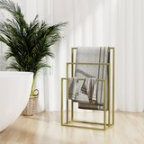 vidaXL Samostojeći stalak za ručnike zlatni 48 x 24 x 79 cm željezni | shoptok.hr
