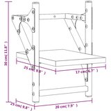 Zidne police s prečkama 2 kom boja hrasta sonome 20x25x30 cm | shoptok.hr