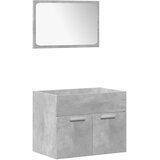  4-dijelni set kupaonskog namještaja siva boja betona drveni 60 x 38.5 x 46 cm | Shoptok.si