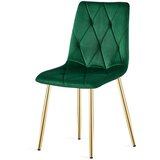 Libra stolica - tamnozeleni baršun / zlatne noge x 2 | shoptok.hr