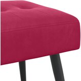  Klupa s gumbastim tkanjem Vinska crvena 110 x 40 x 46 cm Baršun | shoptok.hr