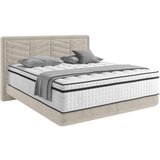 CARRYHOME POSTELJA BOXSPRING 180 cm x 200 cm , tekstil svetlo siva | Shoptok.si
