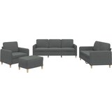  4-dijelni set sofa s jastucima tamnosivi od tkanine | shoptok.hr