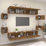  8-dijelni set TV ormarića boja dimljenog hrasta drveni | shoptok.hr