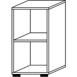 eurokraft pro ANNY - Pisarniški regal, 1 polica, VxŠxG 748 x 400 x 400 mm, svetlo siva | Shoptok.si