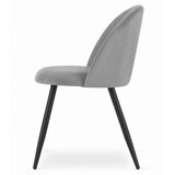  BELLO Stolica - Svijetlo Sivi Baršun / Crne Noge x 1 | shoptok.hr