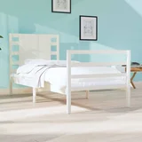 Okvir za krevet bijeli od borovine 90x190 cm 3FT jednokrevetni