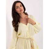 Italy Moda Dress-MI-SK-A5079.27-light yellow | Shoptok.si