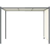 Furnova Pergola z nastavljivo streho kremno bela 3x3 m jeklo, (21919080) | Shoptok.si