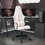  Gaming stol belo in roza umetno usnje Cene
