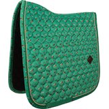 Kentucky Horsewear Dresurna podsedelnica Velvet z vzorcem konjev, FULL - Green Cene