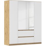 Rauch Möbel omara s klasičnimi vrati, srebrne barve, bela, hrast artisan | Shoptok.si
