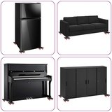 vidaXL Pohištveni valjčki 4 kosi z dvigalom črni 13,5x13,5x4,2 cm 300 kg | Shoptok.si