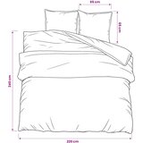  Set posteljine za poplun sivi 220 x 240 cm pamučni | shoptok.hr