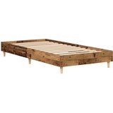 vidaXL Posteljni okvir brez vzmetnice Star les 75x190cm Inženirski les | Shoptok.si
