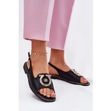 S. BARSKI Elegant Sandals With Decoration On Flat Heel S.Barski | Shoptok.si