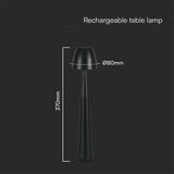  LED prigušiva punjiva dodirna stona lampa LED/3W/5V 3000-6000K crna | Eponuda.com