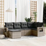 vidaXL 6-dijelni set vrtnih sofa od poliratana s jastucima sivi | shoptok.hr
