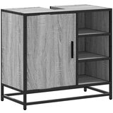 vidaXL Kopalniška omarica siva sonoma 65x33x60 cm inženirski les | Shoptok.si