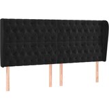Maison Chic posteljno vzglavje - vzglavna omarica - nočna omarica z ušesi črno 203x23x118/128 cm žamet, (21707991) Cene