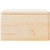  Drvena kutija s poklopcem i ručkama 40x30x23 cm puno drvo bor | Eponuda.com