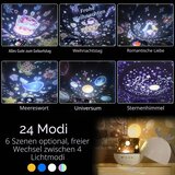 ROYSMART LED projektor zvezdnega neba s 6 motivi, glasbo in daljincem | Shoptok.si