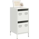 vidaXL Komoda bela 35x39x73,5 cm hladno valjano jeklo | Shoptok.si