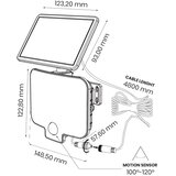  LED reflektor sa senzorom i solarnim panelom ALEX LED/5,5W/3,7V 1200 mAh IP44 | Eponuda.com