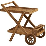 House Nordic Kolica za posluživanje na kotačima od masivnog drveta 50x86 cm Pasaku – | shoptok.hr