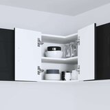 vidaXL Stenska kuhinjska omarica Črna 57 x 57 x 40 cm Konstruiran les | Shoptok.si