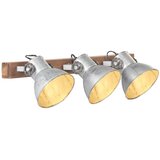  Industrijska zidna svjetiljka srebrna 65 x 25 cm E27 - Srebrno 1 1 Ravno – 3 sjenila Cijene