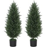 HOMCOM umetna rastlina PE 33D x 33Š x 90V cm zeleno, (5000242177) Cene