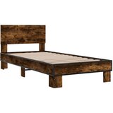  Okvir kreveta boja hrasta 75 x 190 cm konstruirano drvo i metal | shoptok.hr