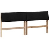  Tapecirani uzglavlje Crna 200 cm Čvrsto borovo drvo | shoptok.hr