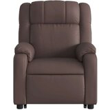  Naslonjač na podizanje od umjetne kože smeđi | shoptok.hr