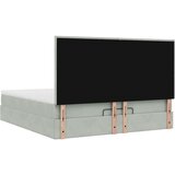 vidaXL Okvir kreveta s madracima svijetlosivi 160x200cm baršunasti | shoptok.hr