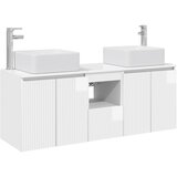  Set ormarića za kupaonicu 3 kom. Bijela visokog sjaja 53 x 35 x 63 cm | Shoptok.si