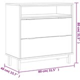  Ladičar FLAM 80 x 40 x 80 cm od masivne borovine | shoptok.hr