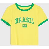 Sinsay Pamučna majica s natpisom BRASIL | shoptok.hr